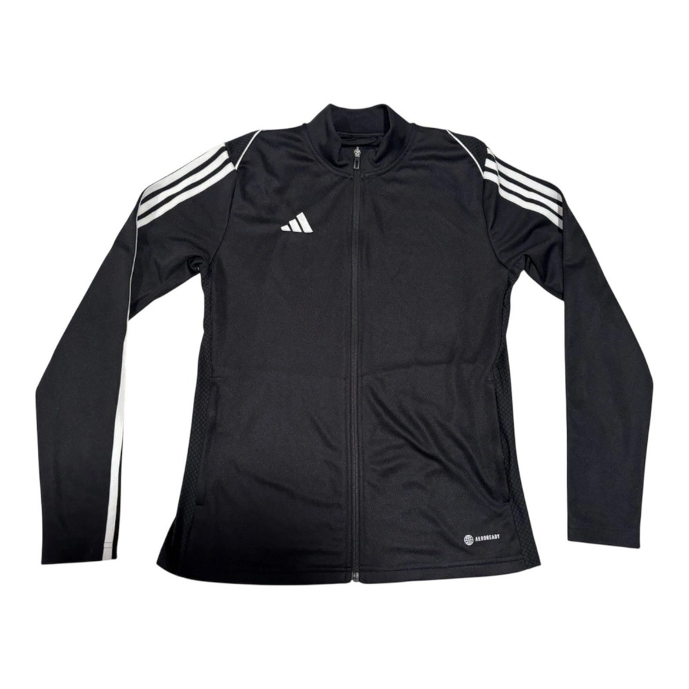Adidas Aeroready Boys Full Zip Track Jacket Size Medium Black Slim Fit Training